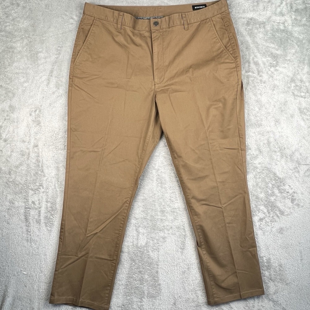 Bonobos Chino Flat Front Athletic Fit Pants Mens 40X32 Khaki Weekday Warrior